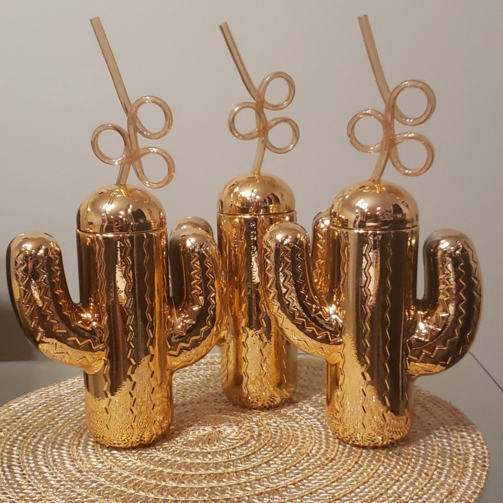 NEW! Rose gold cactus water bottles
